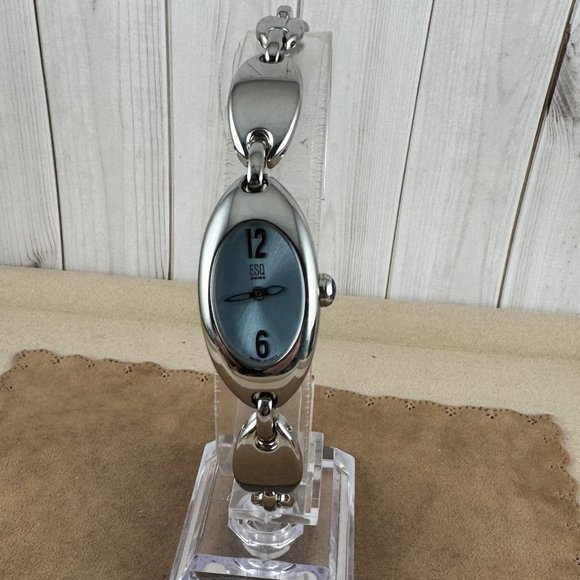 Vintage Movado ESQ Stainless Steel Watch Blue dial  display picture 2
